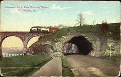 River Drive And Tunnel, Fairmount Park Postcard