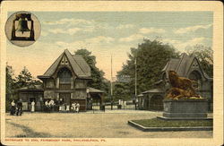 Entrance To Zoo, Fairmount Park Philadelphia, PA Postcard Postcard