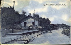 Railroad Station Hinsdale, NH Postcard Postcard