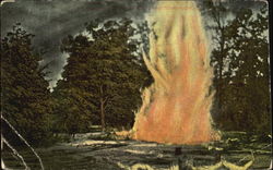 Burning Gas Well Oil City Shreveport, LA Postcard Postcard