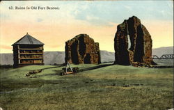 Ruins Of Old Fort Benton Montana Postcard Postcard