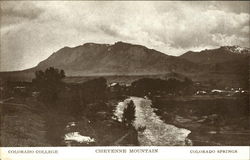 Cheyenne Mountain, Colorado College Colorado Springs, CO Postcard Postcard