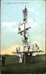 U. S. Cadets. Yard And Rope Drill Postcard