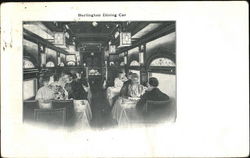 Burlington Dining Car Postcard