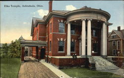 Elks Temple Ashtabula, OH Postcard Postcard