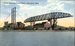 Union Dock And Power Plant Ashtabula, OH Postcard Postcard