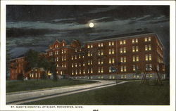 St. Mary's Hospital At Night Rochester, MN Postcard Postcard