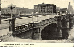 Locust Street Bridge Des Moines, IA Postcard Postcard