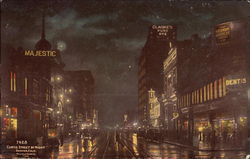 Curtis Street By Night Postcard