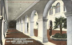 Colonnade And Patio Southern California Counties Building Postcard