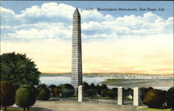 Bennington Monument San Diego, CA Postcard Postcard