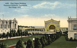 Pipe Organ Building Postcard