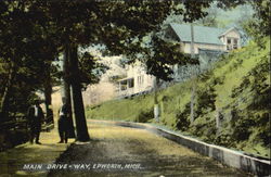 Main Drive-Way, Epworth Postcard