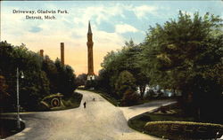 Driveway Gladwin Park Detroit, MI Postcard Postcard