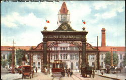 Union Station And Welcome Arch Postcard