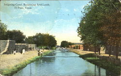 Irrigating Canal El Paso, TX Postcard Postcard