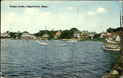 Water Front Edgartown, MA Postcard Postcard