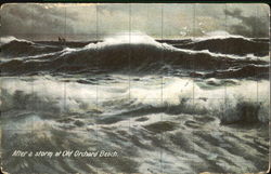 After A Storm At Old Orchard Beach Maine Postcard Postcard