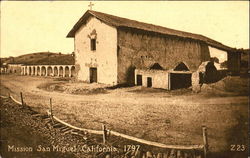 Mission San Miguel California Postcard Postcard