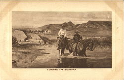 Fording The Big-Horn Postcard