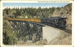 The Olympian - Descending Eastern Slope Of The Rockies Trains, Railroad Postcard Postcard