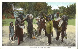 Burning Of The Captive Native Americana Postcard Postcard