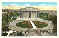 Entrance Girard College Philadelphia, PA Postcard Postcard