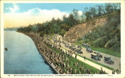 Watching The Races On Schuylkill, Fairmount Park Postcard