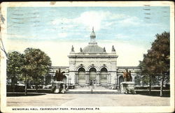 Memorial Hall, Fairmount Park Philadelphia, PA Postcard Postcard