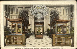 Entrance To Pennsylvania Museum, Memorial Hall Postcard