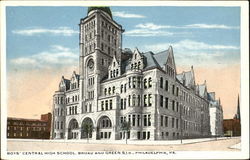 Boys' Central High School Postcard