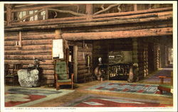 Lobby Old Faithful Inn Yellowstone National Park Postcard Postcard