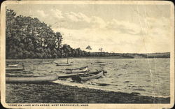 Scene On Lake Wickaboag West Brookfield, MA Postcard Postcard