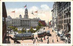 Court Street And City Hall Postcard