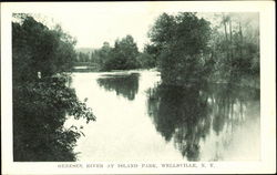 Genesee River, Island Park Wellsville, NY Postcard Postcard