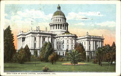 East View Of State Capitol Sacramento, CA Postcard Postcard