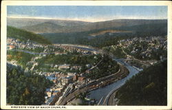 Bird's Eye View Of Mauch Chunk Jim Thorpe, PA Postcard Postcard