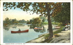 Wabash River Lafayette, IN Postcard Postcard