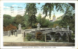 Hoadley Bridge, Bushnell Park Hartford, CT Postcard Postcard