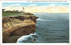 Government Lighthouse, Point Loma Postcard