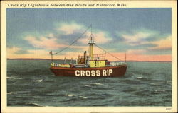 Cross Rip Lighthouse Oak Bluffs Postcard