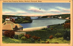 Lagoon From Pumping Station Martha's Vineyard, MA Postcard Postcard