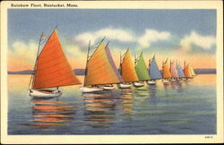 Rainbow Fleet Nantucket, MA Postcard Postcard