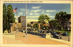 View Of Court Square From City Hall Postcard