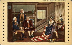 The Birth Of Our Nation's Flag Postcard