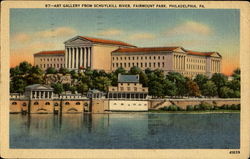 Art Gallery From Schuylkill River, Fairmount Park Postcard