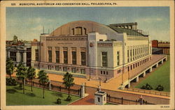 Municipal Auditorium And Convention Hall Philadelphia, PA Postcard Postcard