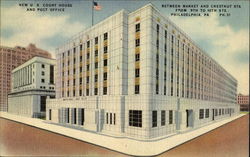 New U. S. Court House And Post Office, 9th to 10th Sts. Postcard