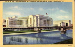 U. S. Post Office An Penna R. R. Station, 30th and Market Streets Postcard