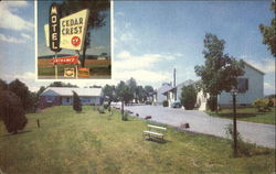 Cedar Crest Motel, U. S. 222 Postcard